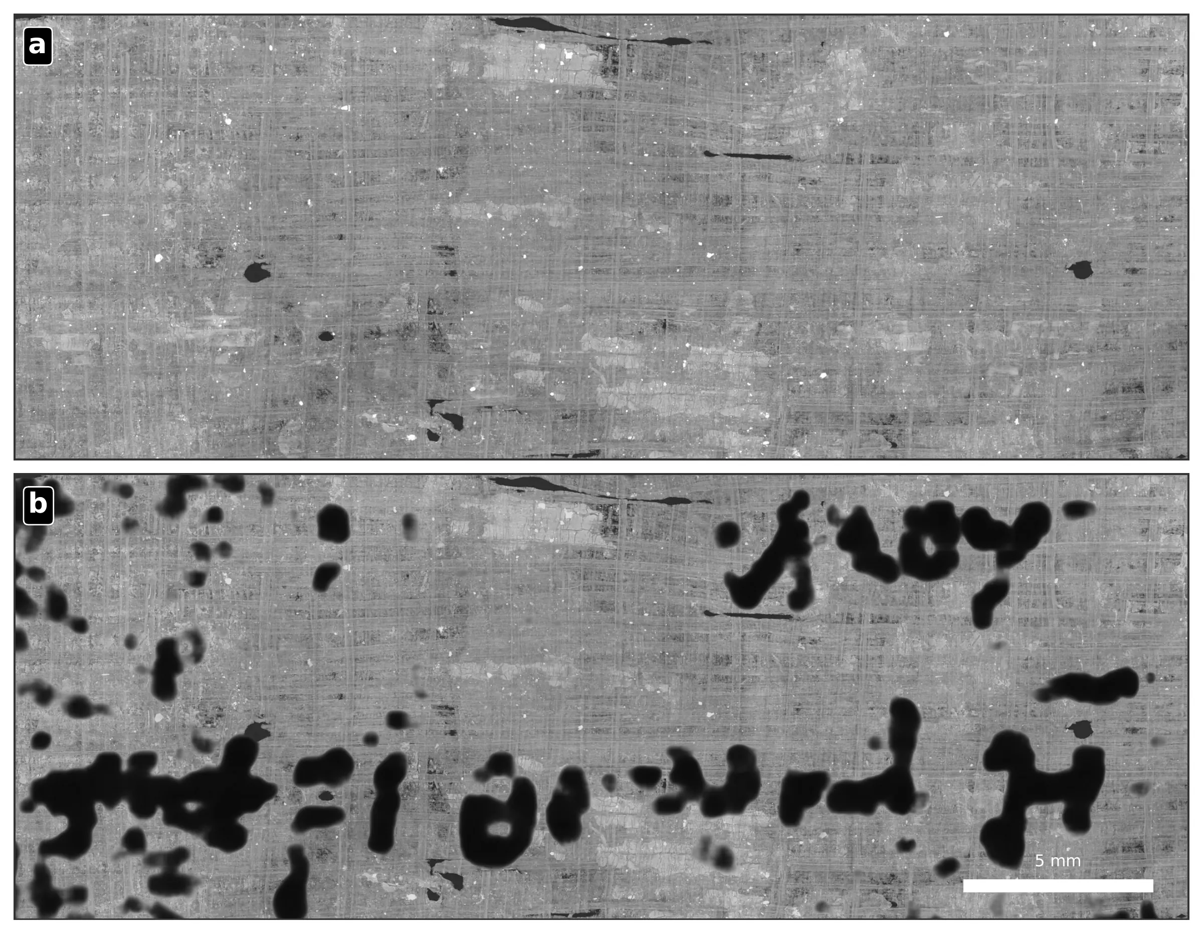A surface rendering and ink-enhanced image of the end title in PHerc. 139, identifying Philodemus and On Gods, Book 8.